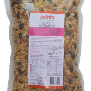 GRANOLA DE CAJU, COCO Y PASAS ZAFRAN
