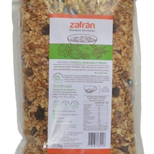GRANOLA DE NUECES, MANZANA Y PASAS