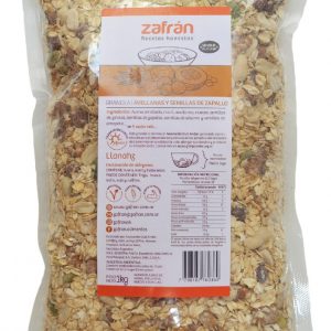 Granola de Avellanas y Semillas de zapallo