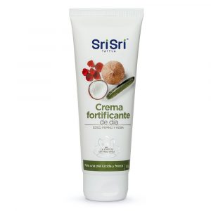 Crema Facial de Dia con Coco, Pepino y rosa.