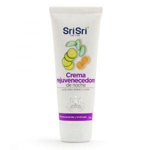 Crema Facial Rejuvenecedora de Noche con Almendras, pepino y Limon